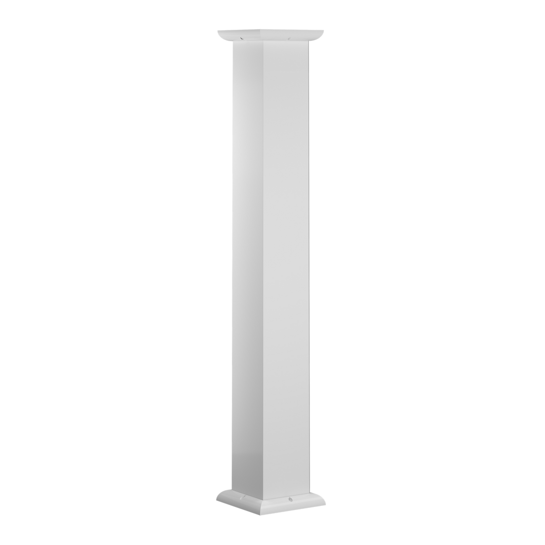 Plain Square Column Post - White